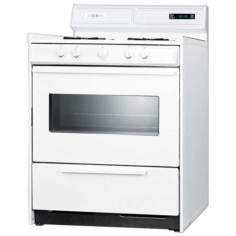 Summit 30 in. 3.7 cu. ft. Gas Range with Open Burners - White, , hires