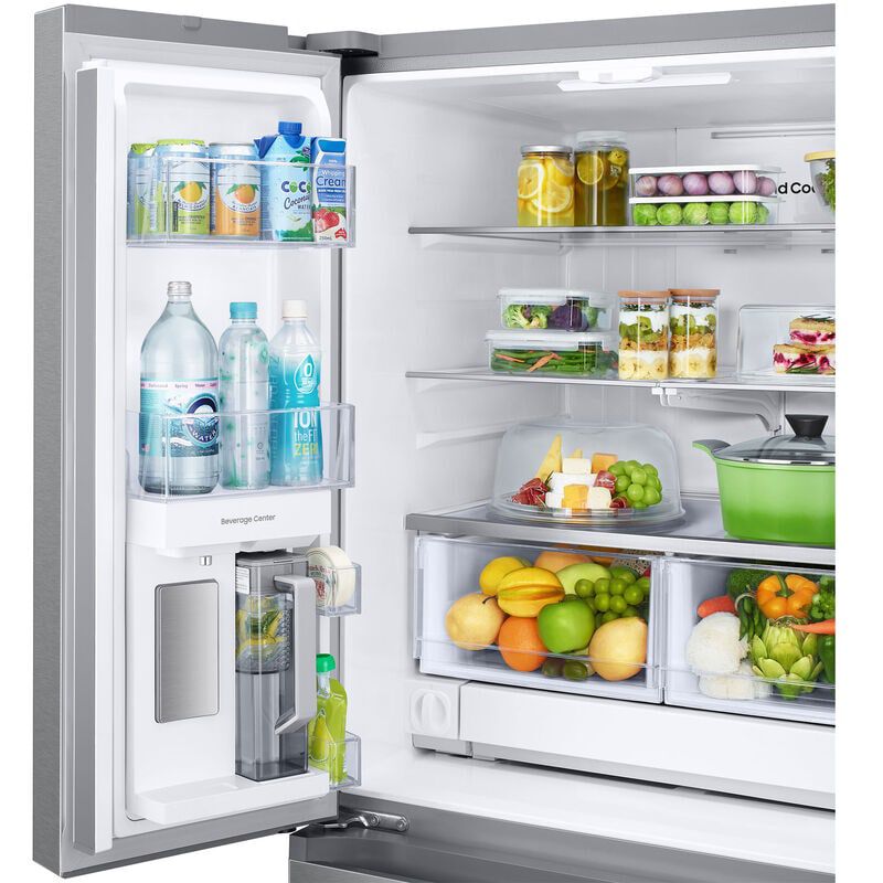 Samsung 33 in. 24.5 cu. ft. Smart French Door Refrigerator with Internal Water Dispenser - Fingerprint Resistant Stainless Steel, , hires