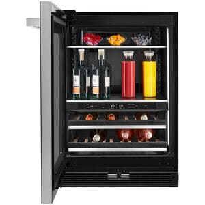 JennAir Noir Series 24 in. 5.0 cu. ft. Built-In Beverage Center with Fixed Shelves & Digital Control - Black, , hires
