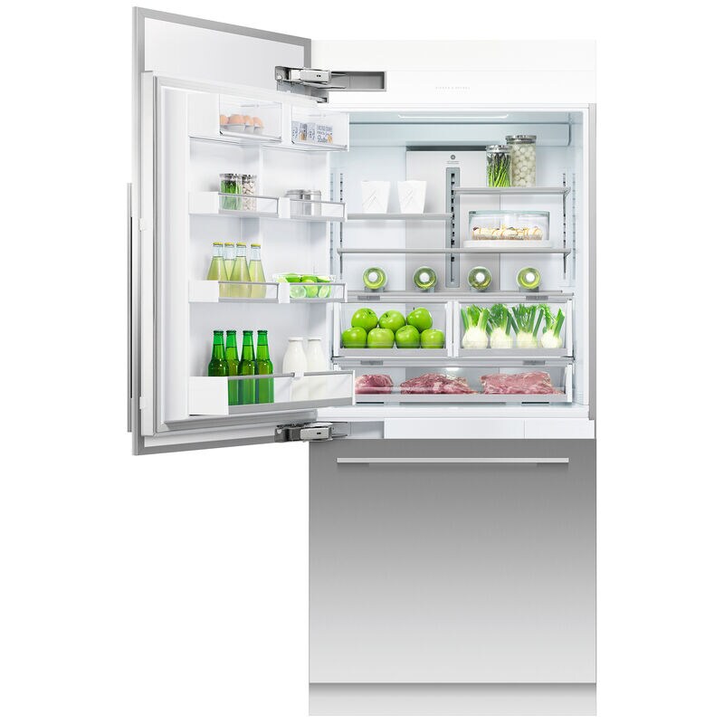 Fisher & Paykel Series 7 Integrated 36 in. Built-In 16.8 cu. ft. Smart Counter Depth Bottom Freezer Refrigerator with Ice Maker Left Hinged - Custom Panel Ready, , hires