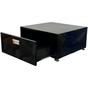 Equator Universal Laundry Pedestal for 24" Washer, Dryer & Combo with Storage Drawer - Black, , hires