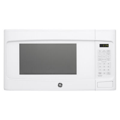 GE 20 in. 1.1 cu.ft Countertop Microwave with 10 Power Levels - White | JES1145DLWW