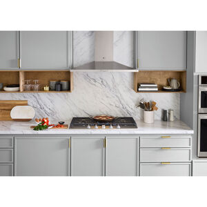 LG 36 in. 5-Burner Smart Natural Gas Cooktop with Griddle, Simmer Burner & Power Burner - Stainless Steel, , hires