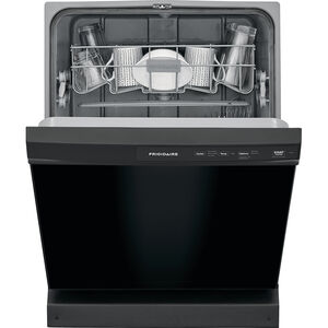 Frigidaire 24" Built-In Dishwasher with Front Control, 55 dBA Sound Level, 14 Place Settings & 3 Wash Cycles - Black, Black, hires