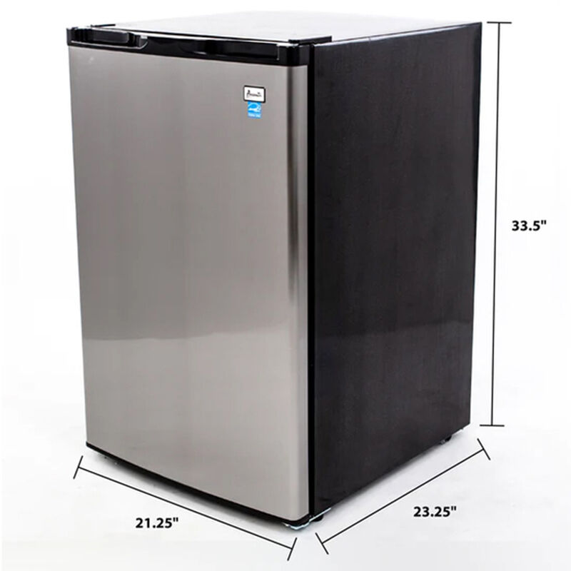 Avanti 21 in. 4.5 cu. ft. Mini Fridge with Freezer Compartment - Stainless Steel, , hires