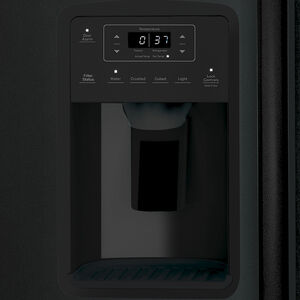 GE 36 in. 25.3 cu. ft. Side by Side Refrigerator with Ice & Water Dispenser - Black, Black, hires