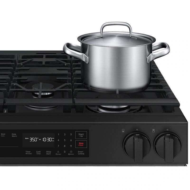 Samsung Bespoke 30 in. 6 cu. ft. Smart Slide-In Gas Range with 5 Sealed Burners - Stainless Steel, Stainless Steel, hires