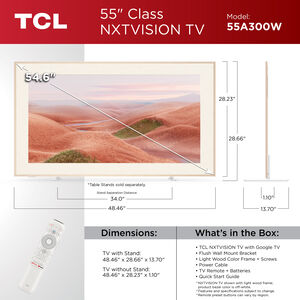 TCL - 55" Class NXTVISION QLED 4K UHD Smart Google TV, , hires
