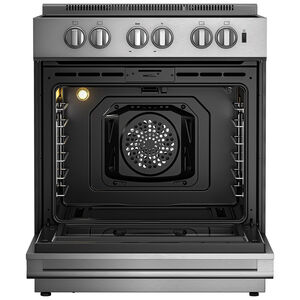 Blomberg 30 in. 5.7 cu. ft. True European Convection Slide-In Electric Range with 4 Induction Burners - Stainless Steel, , hires