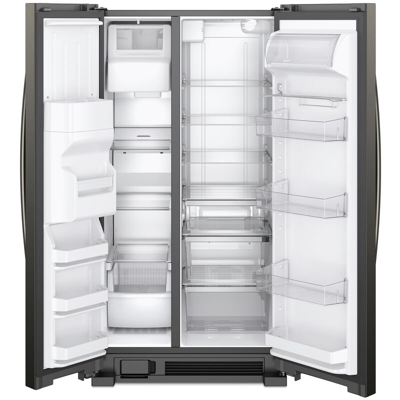 Whirlpool 36 in. 24.5 cu. ft. Side by Side Refrigerator with Ice & Water Dispenser - Black Stainless, Black Stainless, hires