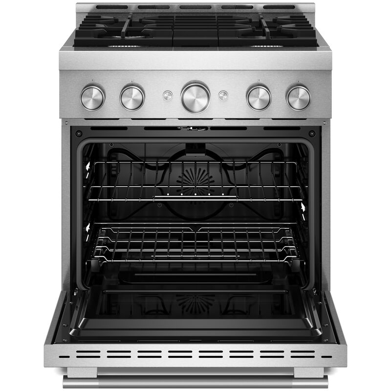 KitchenAid Commercial-Style 30 in. 4.1 cu. ft. Air-Fry True European Convection Gas Range with 4 Sealed Burners - Stainless Steel, , hires
