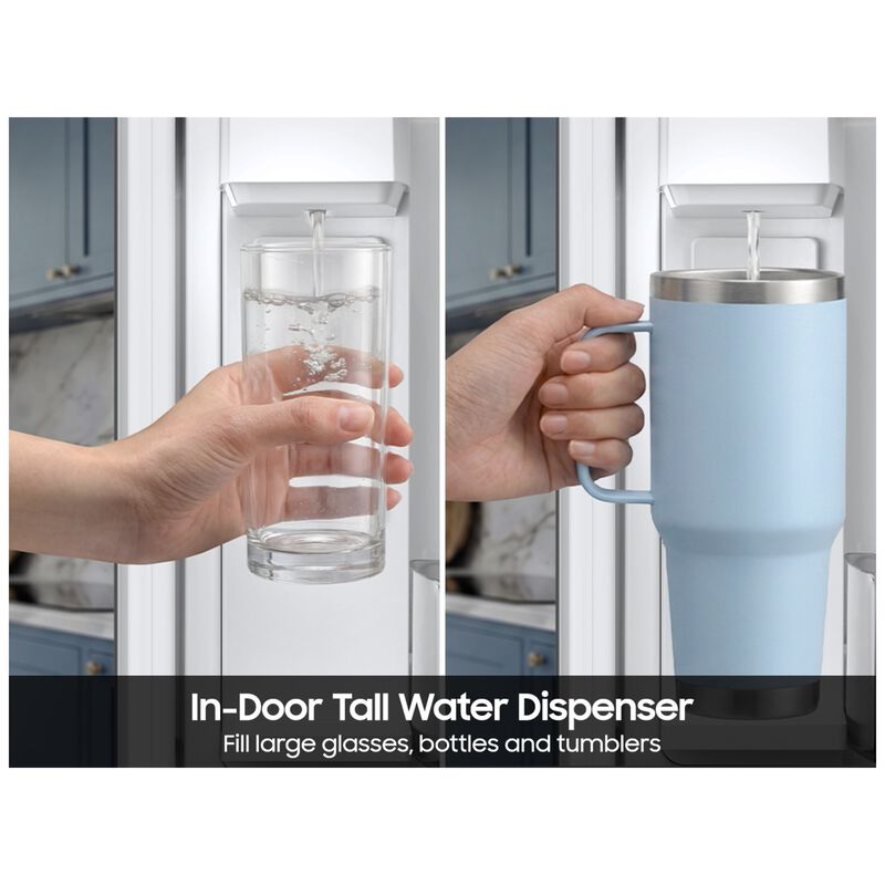 Samsung Bespoke 36 in. 29.5 cu. ft. Smart French Door Refrigerator with Internal Water Dispenser - Fingerprint Resistant Stainless, , hires