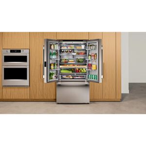 KitchenAid 36 in. 24.8 cu. ft. Smart Counter Depth French Door Refrigerator with Internal Water Dispenser - Stainless Steel with PrintShield Finish, Stainless Steel with PrintShield Finish, hires