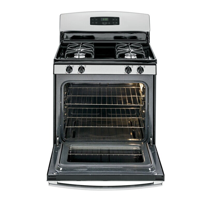 GE 30 in. 4.8 cu. ft. Oven Freestanding Gas Range with 4 Sealed Burners - Stainless Steel, Stainless Steel, hires