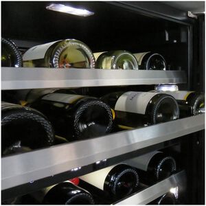 XO 24 in. Undercounter Wine Cooler with Metal Racks, Dual Temperature Zones & 46 Bottle Capacity - Stainless Steel, , hires