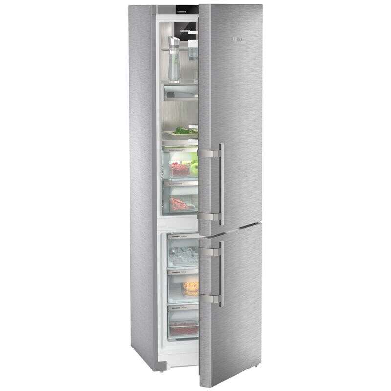 Liebherr 24 in. 12.7 cu. ft. Smart Counter Depth Bottom Freezer Refrigerator with Ice Maker - Stainless Steel, , hires