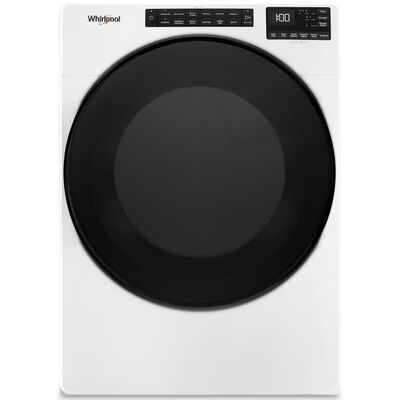 Whirlpool 27 in. 7.4 cu. ft. Electric Dryer with 37 Dryer Programs, 7 Dry Options, Sanitize Cycle, Wrinkle Care & Sensor Dry - White | WED6605MW