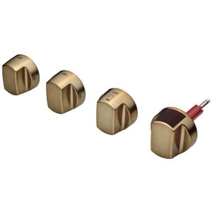 Wolf Brushed Brass Knob Kit for 48" and 60" Dual Fuel Ranges - Charge Option, , hires