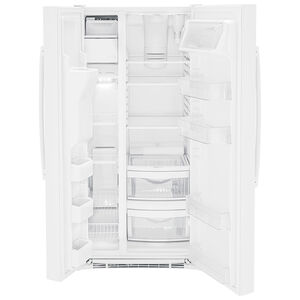 GE 33 in. 23 cu. ft. Side by Side Refrigerator with Ice & Water Dispenser - White, White, hires