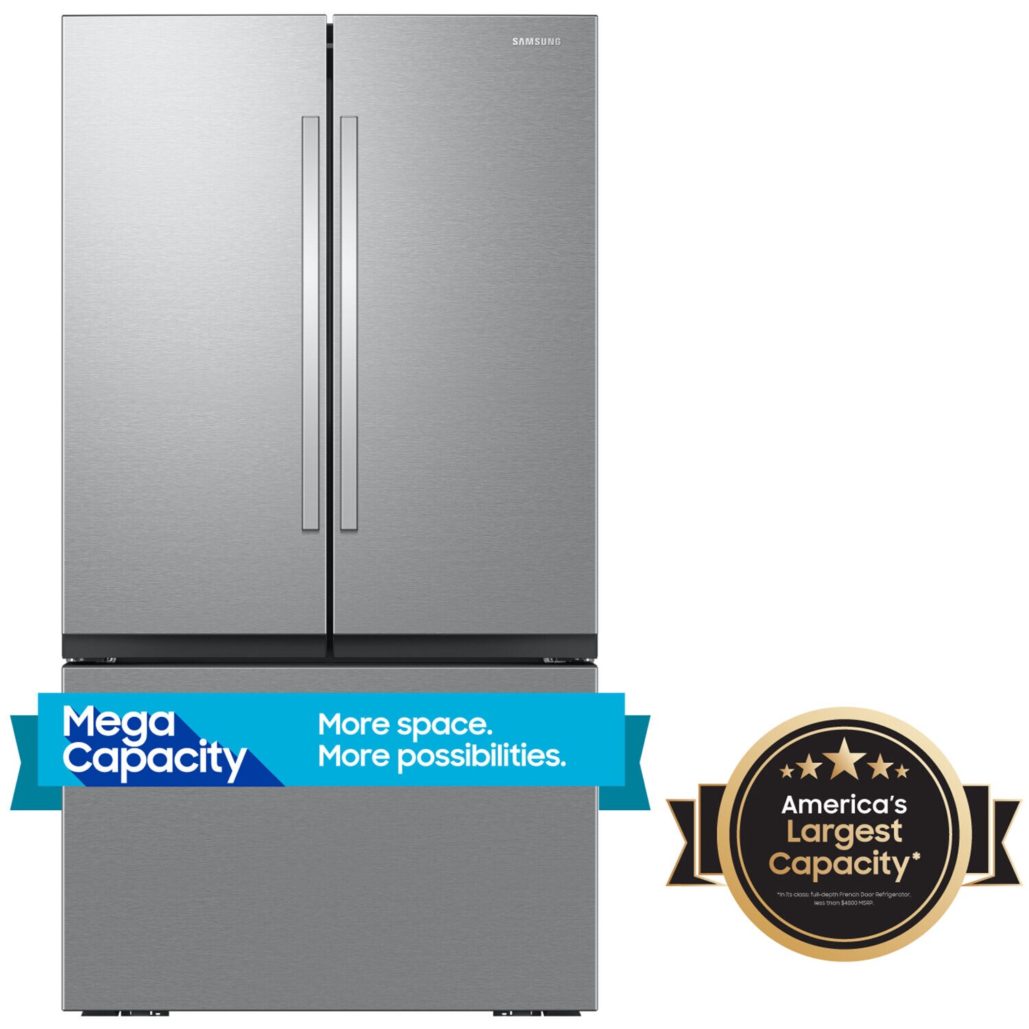 Samsung 36 in. 31.5 cu. ft. Smart French Door Refrigerator Fingerprint Resistant Stainless Steel