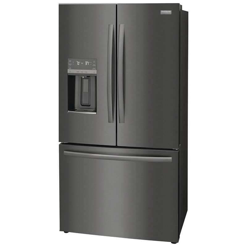 Frigidaire Gallery 36 in. 22.6 cu. ft. Counter Depth French Door Refrigerator with Ice & Water Dispenser - Black Stainless, Black Stainless, hires