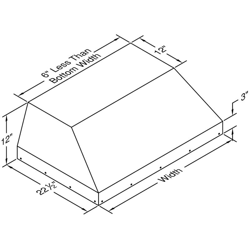 Vent-A-Hood 42 in. Ducted Standard Style Range Hood with 600 CFM, 3 Fan Speeds & 2 LED Lights - Stainless Steel, , hires
