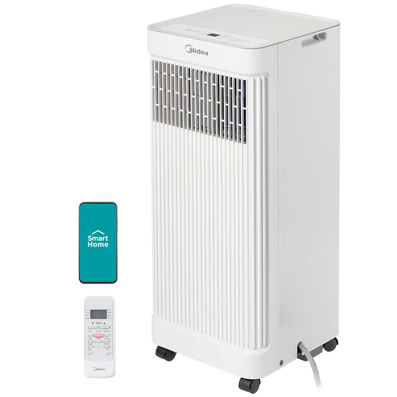 Midea 8,500 BTU (5,000 BTU DOE) Smart Portable Air Conditioner with 2 Fan Speed, Sleep Mode & Remote Control - White, , hires