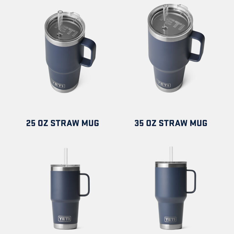 YETI 35 oz POWER PINK STRAW LID Rambler Mug Cup Handle Limited