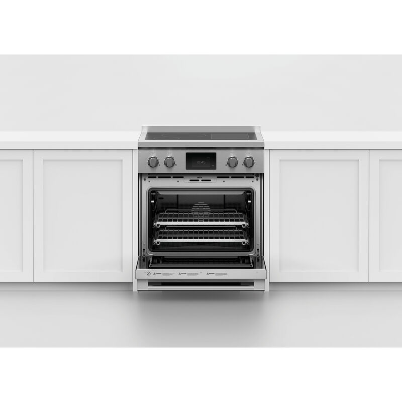Fisher & Paykel Series 9 30 in. 4.0 cu. ft. Smart Air Fry Convection Oven Freestanding Electric Range with 4 Induction Zones - Stainless Steel, , hires