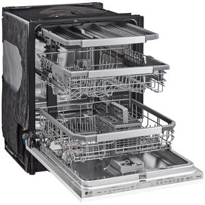 LG Studio 24 in. Top Control Flush-Mount Smart Dishwasher with 45 dBa Sound Level, 3rd-Rack & Dynamic Dry - Custom Panel Ready, , hires
