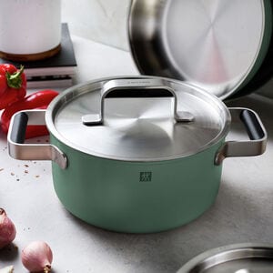 ZWILLING Pure 8-pc Stainless Steel Cookware Set - Green, Green, hires
