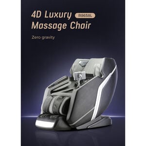 Lifesmart 4D Zero Gravity Massage Chair with Bluetooth Speakers - Gray & Black, , hires