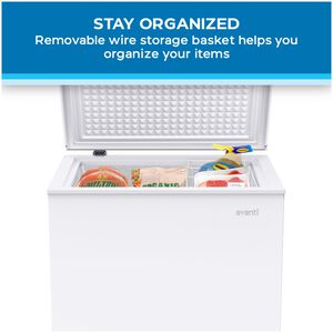 Avanti 25 in. 5.0 cu. ft. Garage-Ready Compact Chest Freezer - White, , hires