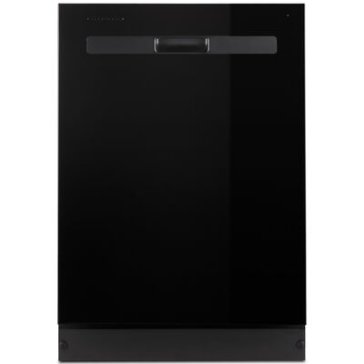 Whirlpool 24 in. Built-In Dishwasher with Top Control, 55 dBA Sound Level, 12 Place Settings, 4 Wash Cycles & Sanitize Cycle - Black | WDP540HAMB
