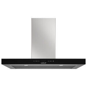 Wolf 36 in. Chimney Style Range Hood with Convertible Venting & 2 LED Lights - Stainless Steel, , hires