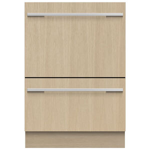 Fisher & Paykel Series 11 24 in. Smart Top Control Double Dishwasher Drawer with 44 dBA Sound Level, 14 Place Settings, 8 Wash Cycles & Sanitize Cycle - Custom Panel Ready, , hires