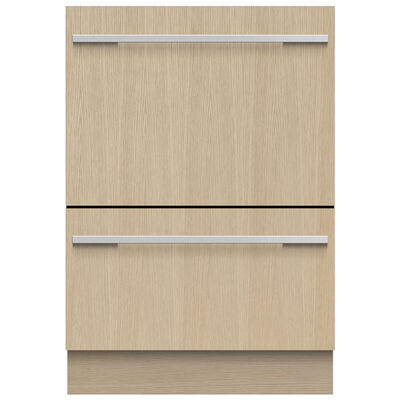 Fisher & Paykel Series 11 24 in. Smart Top Control Double Dishwasher Drawer with 44 dBA Sound Level, 14 Place Settings, 8 Wash Cycles & Sanitize Cycle - Custom Panel Ready | DD24DTX6HI1