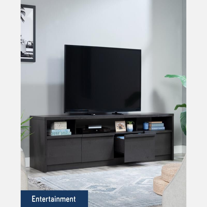 Sauder Harvey Park Collection Large TV Credenza - Raven Oak, , hires