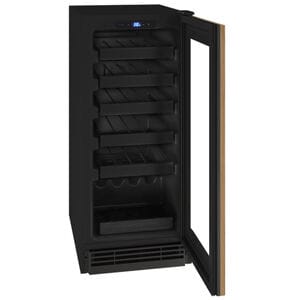 U-Line 1 Class 15 in. Undercounter Wine Cooler with Wire Racks, Single Temperature Zone & 24 Bottle Capacity - Custom Panel Ready, , hires
