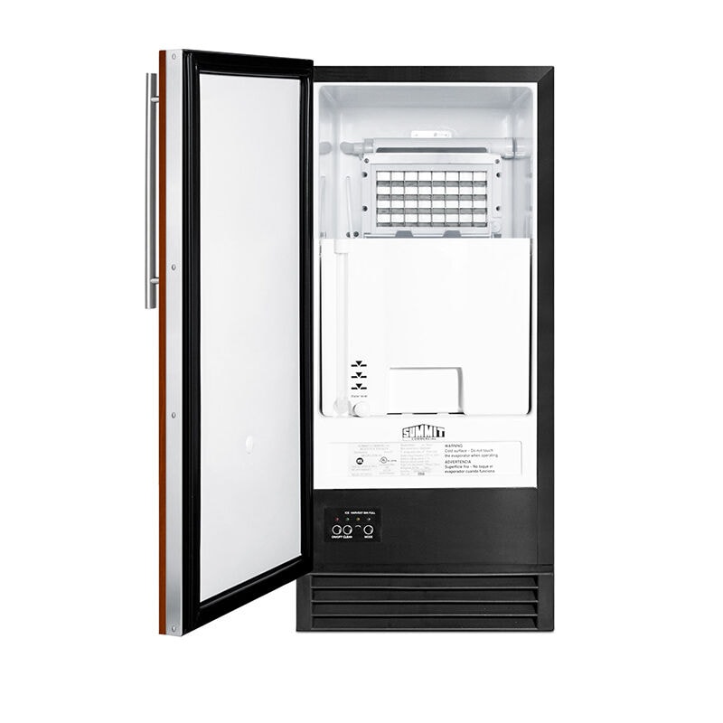 Summit 15 in. Built-In Undercounter Commercial-Use Ice Maker with 25 lb. Ice Storage, Auto-Defrost & Digital Control - Custom Panel Ready, , hires