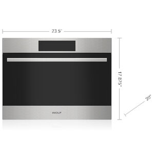 Wolf E Series 24 in. 1.6 cu. ft. 900W Built-In Microwave with Sensor Cooking - Stainless Steel, , hires