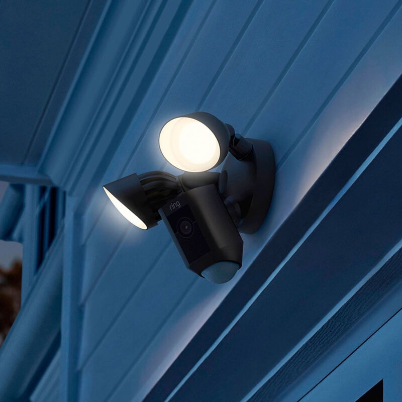 Smart lighting black motion activated outdoor integrated led floodlight wired on sale