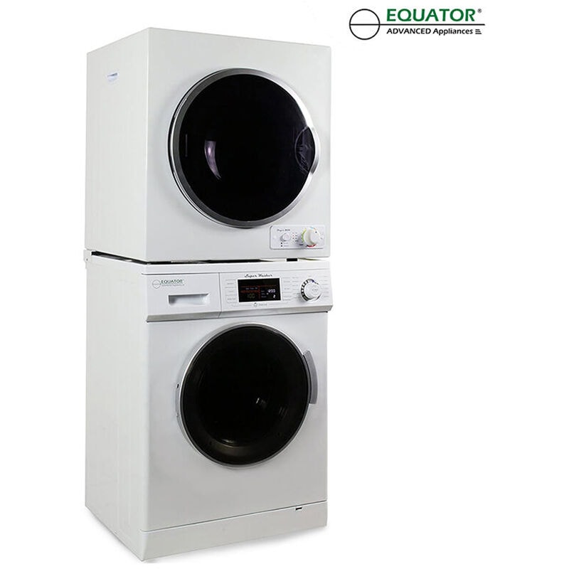 Equator 24 in. 1.6 cu. ft. Electric Front Load Stackable Laundry Center with Sensor Dry - White, , hires