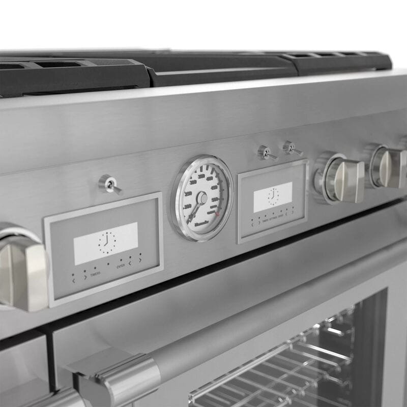 Thermador Pro Grand Professional Series 48 in. 8.2 cu. ft. Smart True European Convection Double Oven Dual Fuel Range with 6 Sealed Burners & Griddle - Stainless Steel, , hires