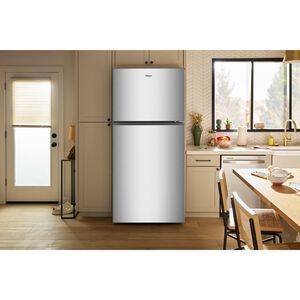 Whirlpool 30 in. 19.3 cu. ft. Garage-Ready Top Freezer Refrigerator - Fingerprint Resistant Stainless, , hires