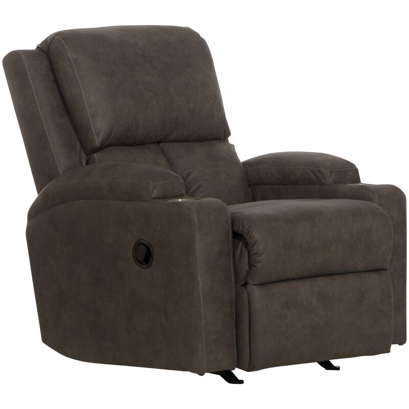 Catnapper Kyle Rocker Recliner with Dual Cupholders - Smoke, Smoke, hires