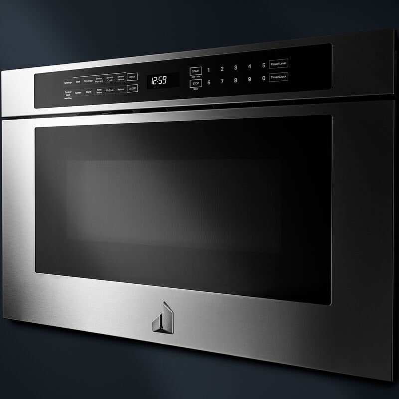JennAir Rise 24 in. 1.2 cu. ft. 950W Drawer Microwave with Sensor Cooking - Stainless Steel, , hires