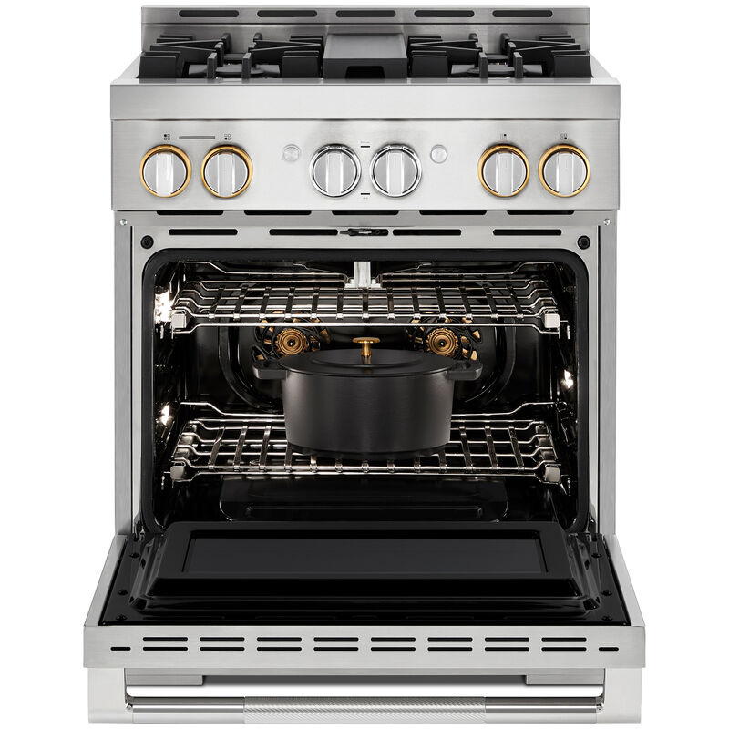 JennAir Rise Series 30 in. 4.1 cu. ft. Smart True European Convection Gas Range with 4 Sealed Burners - Stainless Steel, , hires