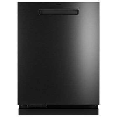 GE Profile 24 in. Top Control Smart Dishwasher with 42 dBa Sound Level, 3rd-Rack, Twin Turbo Dry Boost & Pocket - Fingerprint resistant Black Stainless | PDP755SBVTS