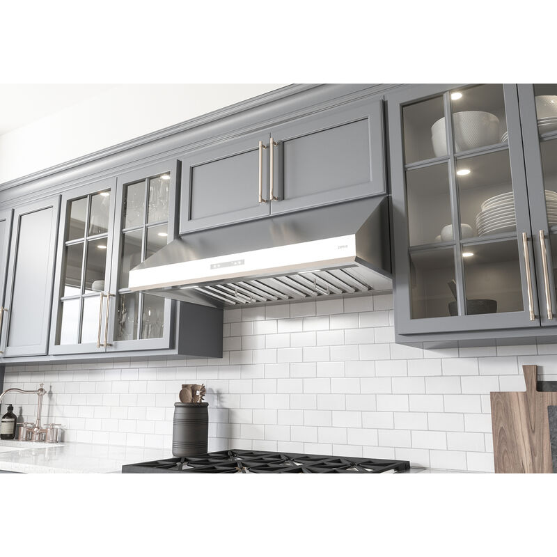 Zephyr 30 in. Convertible Canopy Pro Style Style Range Hood with 700 CFM, 6 Fan Speeds & 2 LED Lights - Stainless Steel, , hires